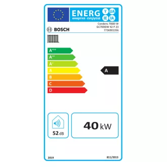   BOSCH Condens GC7000iW 42 P 23 fali kondenzációs fűtő gázkazán fehér üveg előlappal