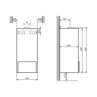 BOSCH GS 4000 W 24 C 23 fali kéményes kombi gázkazán