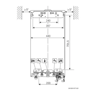   BOSCH Condens GC5700iW P-24 ERP fali kondenzációs fűtő gázkazán, 24 kW 