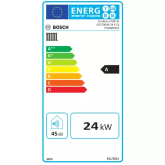   BOSCH Condens GC5700iW P-24 ERP fali kondenzációs fűtő gázkazán, 24 kW 