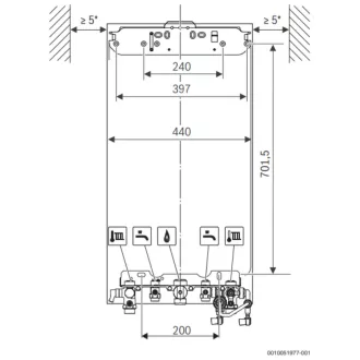   BOSCH Condens GC5700iW P-35 ERP fali kondenzációs fűtő gázkazán, 35 kW 