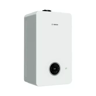 Bosch Condens GC2200W 24/24 fali kondenzációs kombi gázkazán fehér, digitális kijelzővel, oldalnézet