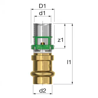 COMAP 7871W MultiSkin V-TH press átmeneti idom, 15 - 16x2mm