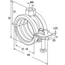 FISCHER FGSR csuklós gumibetétes csőbilincs 12-15mm, 1/4"