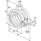 FISCHER FGSR csuklós gumibetétes csőbilincs 50-55mm