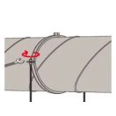 FISCHER LGS kétrészes légtechnikai bilincs, 112 mm