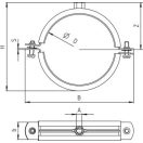 FISCHER LGS kétrészes légtechnikai bilincs, 160 mm