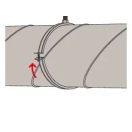 FISCHER LGS kétrészes légtechnikai bilincs, 160 mm