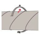 FISCHER LGS kétrészes légtechnikai bilincs, 160 mm