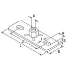 FISCHER GPL M10 alaplap, 80x30x3mm