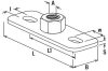 FISCHER GPS M10 alaplap, 120x40x4mm