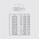 TE-SA Press külső menetes átmeneti idom, 32 mm x 1" K

