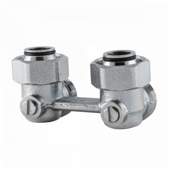   FixTrend sarok golyóscsapblokk, G3/4"x G3/4" (Kermi, Radel radiátorokhoz)
