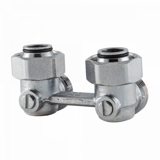 FixTrend sarok golyóscsapblokk, G3/4"x G3/4" (Kermi, Radel radiátorokhoz)