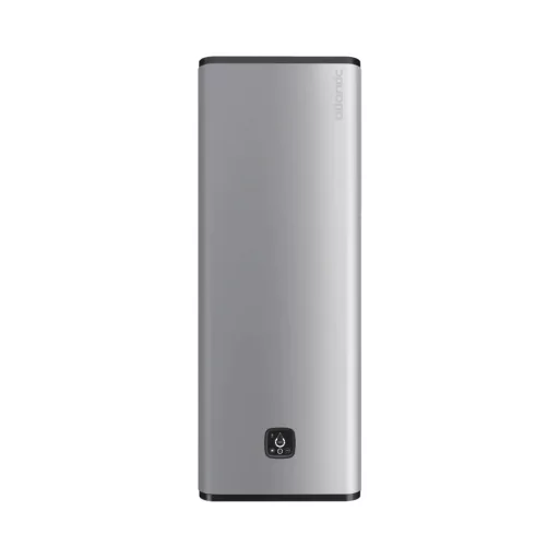 Atlantic Vertigo Steatite 100 ezüst lapos WiFi bojler előlnézetben, digitális kijelzővel
