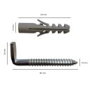 ARISTON Velis 1 pár tartócsavar, 10mm átmérő