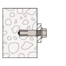 FISCHER EA M6 N feszítődübel, 100 db/csomag