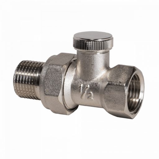 FixTrend egyenes visszatérő radiátorszelep, könnyített kivitel, 1/2"