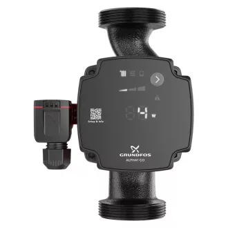 GRUNDFOS Alpha 1 GO 32-60 keringető szivattyú fekete kijelzővel és piros házzal