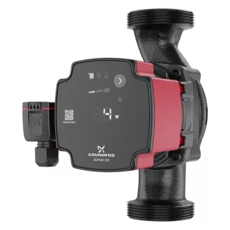 GRUNDFOS Alpha 1 GO 32-60 keringető szivattyú fekete kijelzővel és piros házzal