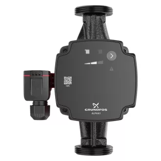 Grundfos Alpha 1 25-80 keringető szivattyú fekete-piros házzal, LED kijelzős kezelőfelülettel