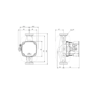 Grundfos Alpha 2 GO 25-60 keringető szivattyú digitális kijelzővel és hőszigeteléssel