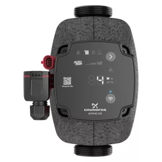 Grundfos Alpha 2 GO 25-75 keringető szivattyú digitális kijelzővel és hőszigetelő burkolattal