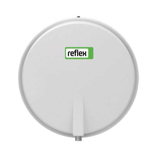 REFLEX F-8 fehér 8 literes lapos kerek fűtési tágulási tartály, 3/8"
