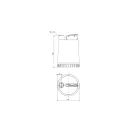 Grundfos Unilift AP12.40.08.A1 búvárszivattyú méretrajza Rp 1½ csatlakozással, 346 mm magasság