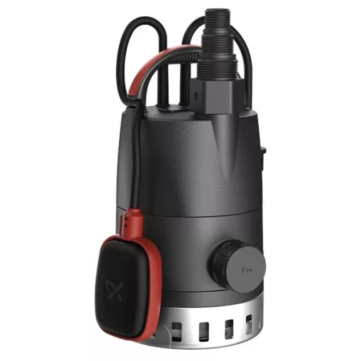 Grundfos Unilift CC7-A1 búvárszivattyú úszókapcsolóval, fekete házzal, rozsdamentes szűrővel