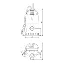 GRUNDFOS Unilift CC7-A1 szennyvízszivattyú, úszókapcsolóval (98469088)
