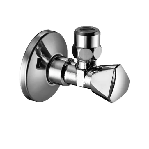 SCHELL Sanland króm sarokszelep takarórózsával és forgatógombbal, 1/2" x 3/8