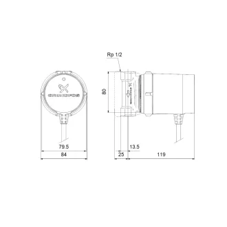 GRUNDFOS Comfort UP 15-14 B PM HMV keringető szivattyú