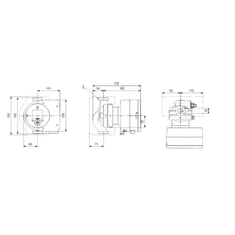  GRUNDFOS Magna3 32-100 180 keringető szivattyú, 180mm, 2", 230V