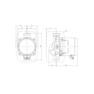 GRUNDFOS Alpha 1 15-80 fűtési keringető szivattyú hőszigeteléssel, digitális kijelzővel