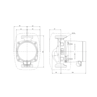 GRUNDFOS Alpha 1 25-80 keringető szivattyú hőszigeteléssel, LED kijelzős kezelőfelülettel