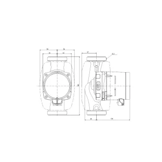 GRUNDFOS Alpha 1 32-80 keringető szivattyú hőszigeteléssel, LED kijelzővel, 2" csatlakozással