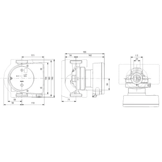 GRUNDFOS Magna1 25-60 keringő szivattyú 180mm, 6/4"