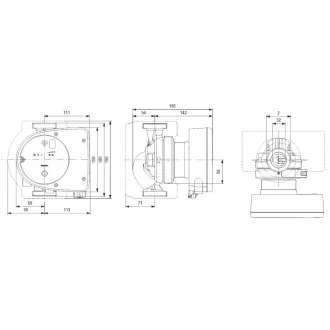 GRUNDFOS Magna1 32-80 keringető szivattyú 180mm, 6/4"