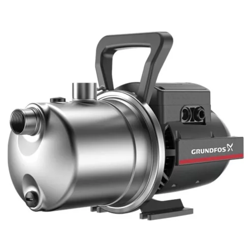 GRUNDFOS JP 4-47 önfelszívó öntözőszivattyú rozsdamentes házzal és fekete fogantyúval