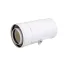 BAXI PP/s 80/125 mm koncentrikus egyenes ellenőrző idom fehér csővel és rögzítőkapoccsal