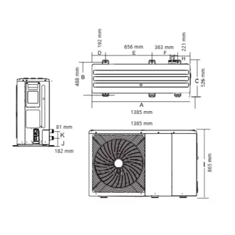   BAXI AURIGA 10M-A inverteres monoblokk levegő-víz hőszivattyú, 10 kW