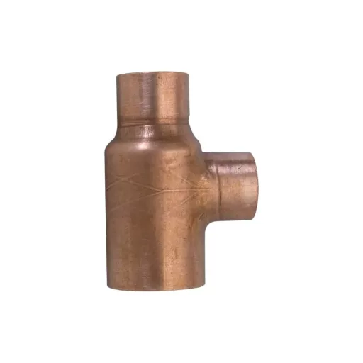 Concept 5130R forrasztható réz szűkített T-idom 18x15x15 mm, oldalnézet