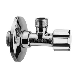 Krómozott ALBERTONI SD sarokszelep takarórózsával, 1/2" x 3/8", PA745IA jelöléssel