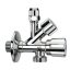 ALBERTONI kombinált sarokszelep, 1/2" x 3/4" x 3/8"