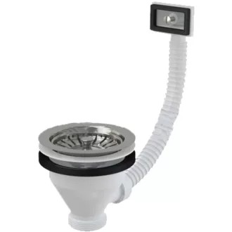   FixTrend mosogató leeresztőszelep szögletes túlfolyóval 6/4", D114 mm