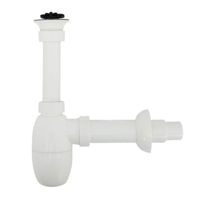 FixTrend buraszifon mosdóhoz, műanyag, leeresztőszeleppel, 32mm