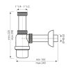 FixTrend buraszifon, műanyag, leeresztőszelep nélkül, 5/4"x32mm