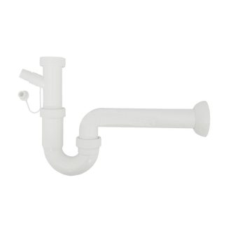   FixTrend mosogató csőszifon, műanyag, tömlő csatlakozó, szelep nélkül, 6/4"x40mm
