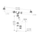 FixTrend két medencés mosogató szifon, tömlő csatlakozó, 6/4"x40mm